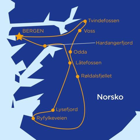 Bergen, Stavanger s výstupem na Preikestolen