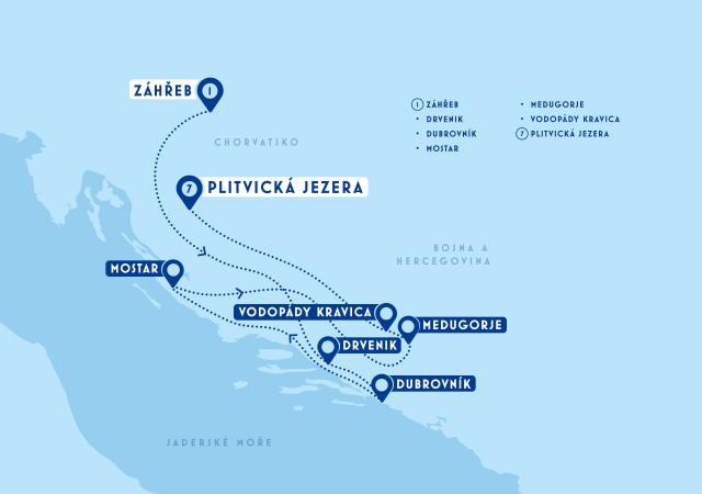 Perly Chorvatska s výletem do Bosny a Hercegoviny