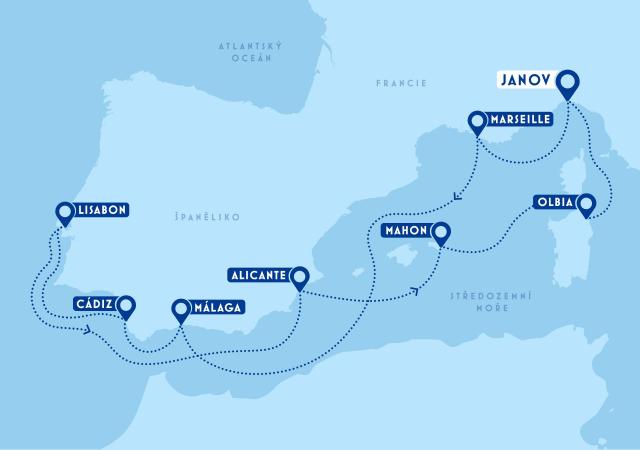 Plavba Středomořím s návštěvou Portugalska