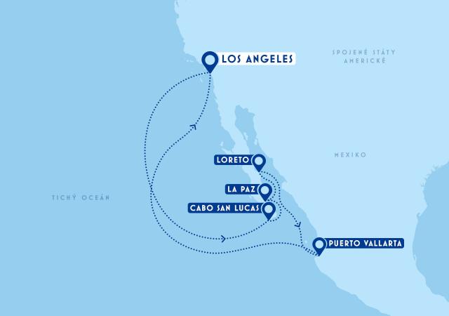 Plavba po mexickém pobřeží z Los Angeles