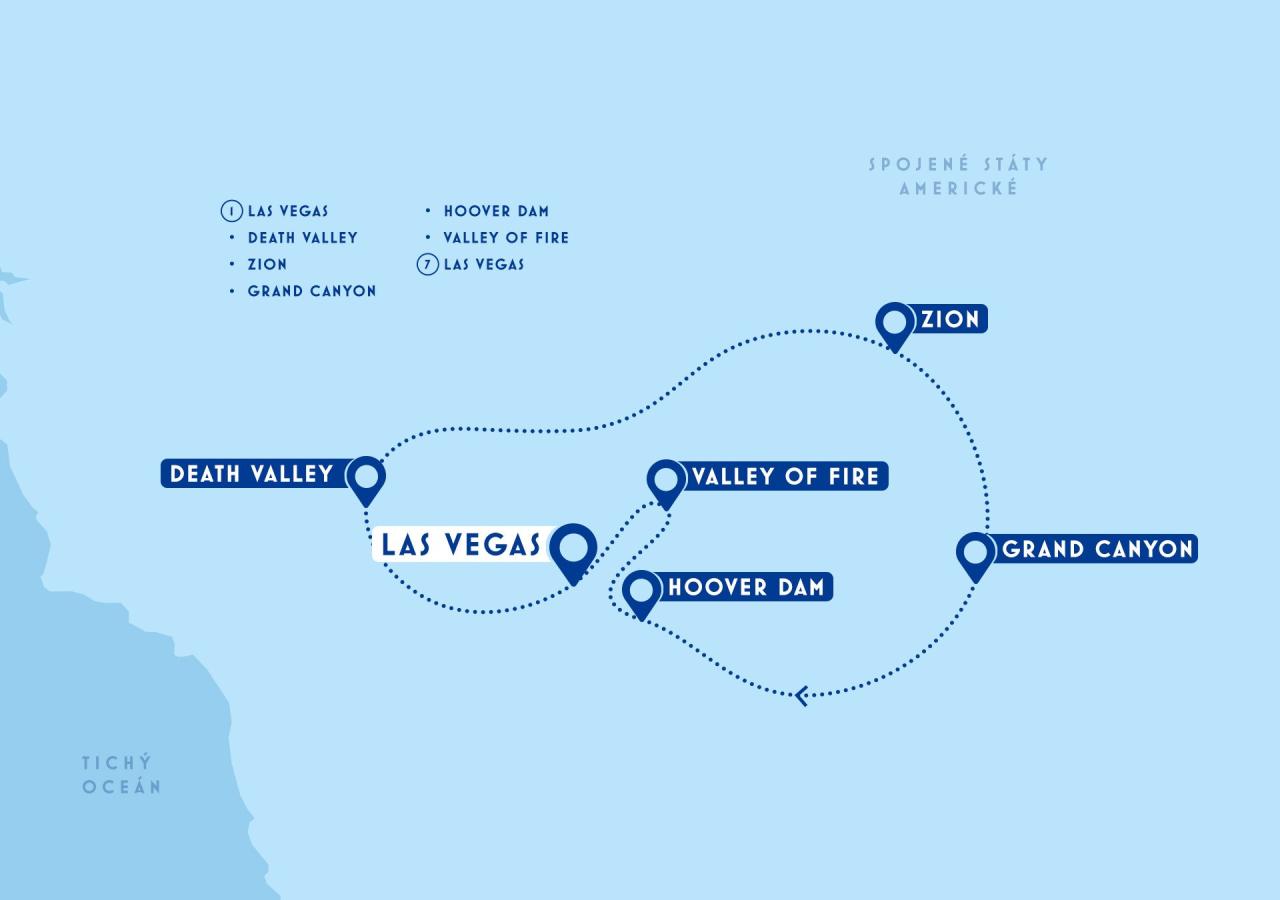Las Vegas s výlety do národních parků