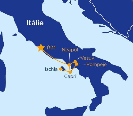 Řím - Neapol - Capri - Ischia