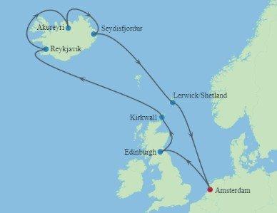 Plavba z Amsterdamu na Island a zpět