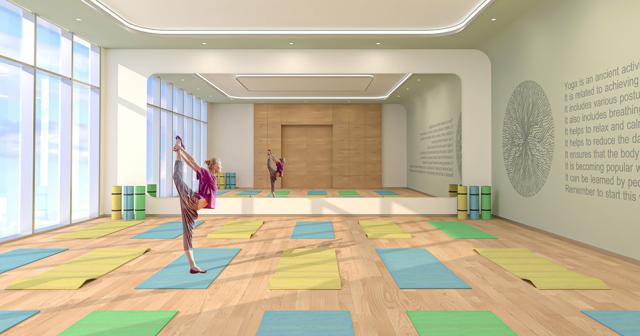 Royal-M-Hotel-and-Resort-Al-Aqah-YOGA-ROOM-2023-VIZUALIZACE