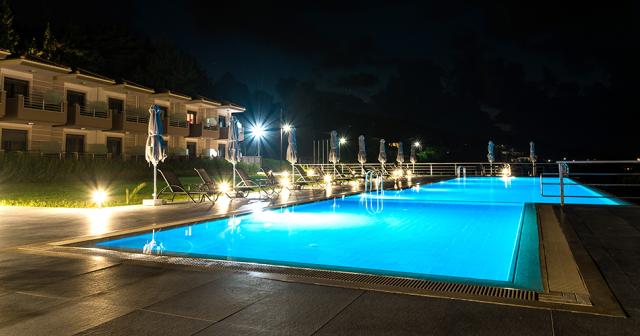 Phaedra-Suites-POOL-NIGHT