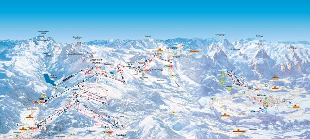 02 Dachstein West mapa strediska