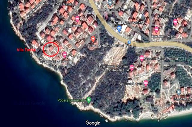 30 Podaca, vila Tonka   mapa