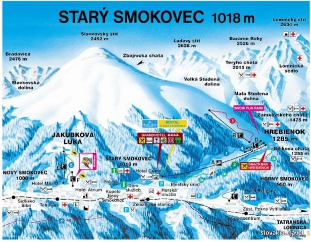 skimapa Starý Smokovec
