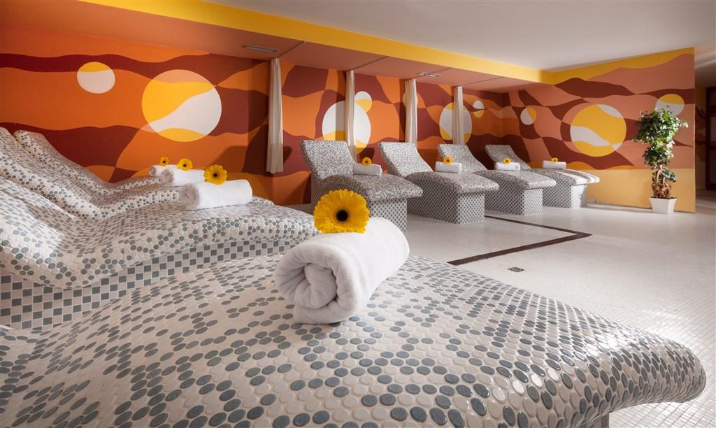 Pohled na saunový svět hotelu Frymburk.