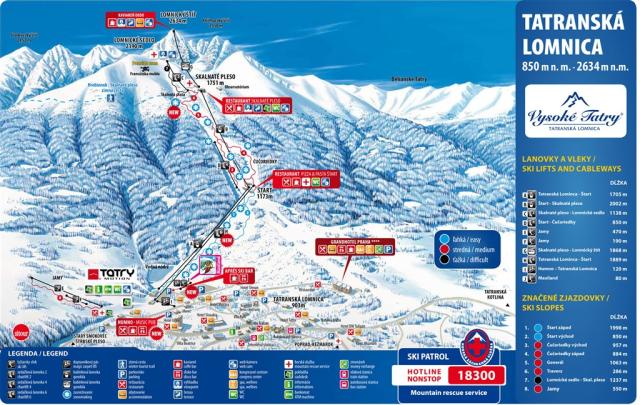 Lyžařský areál Tatranská Lomnica - Skalnaté Pleso