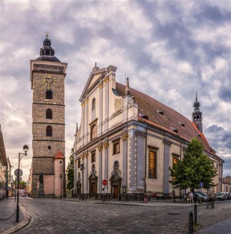 Černá věž + kostel sv. Mikuláše, zdroj město České Budějovice
