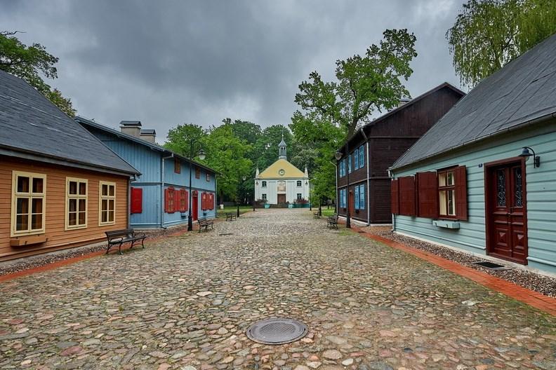 Městský kulturní park Łódź v Ústředním textilním muzeu v Lodži.