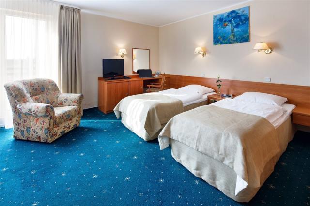 Pohled na dvoulůžkový pokoj v hotelu WODNIK HOTEL & SPA
