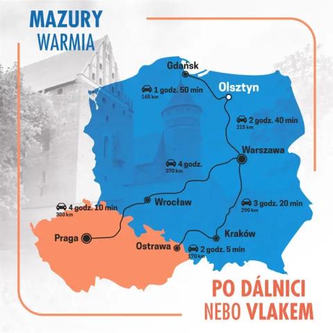 Mazury Warmia mapa