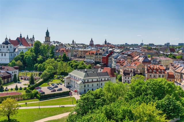 Lublin - panorama starého města.