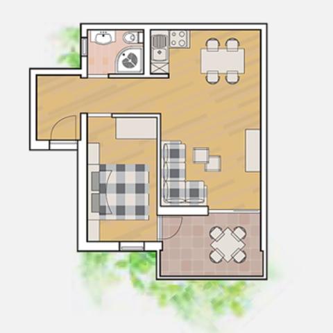 Kozarica kemp apartmány (AM) - apartmán poro 4 osoby - Pakoštan
