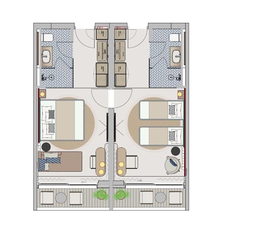 Arba resort - čtyřlůžkový pokoj s možností přistýlky, balkon mo