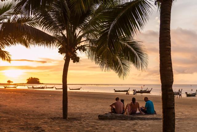 Nai Yang Beach Sunset Three People.jpg