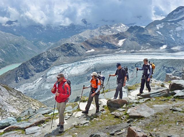 Ledovcová tůra Saas Fee - nad přehradou Matt Markt