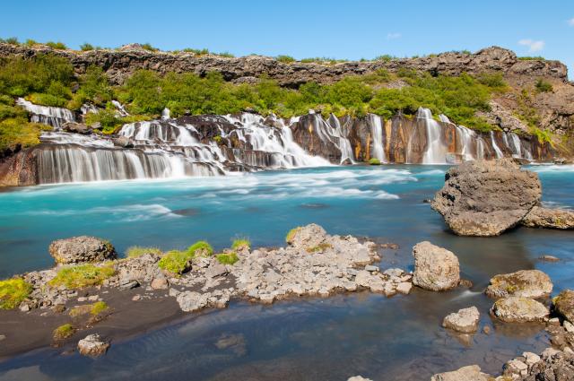 vodopád HRAUNFOSSAR - Island
