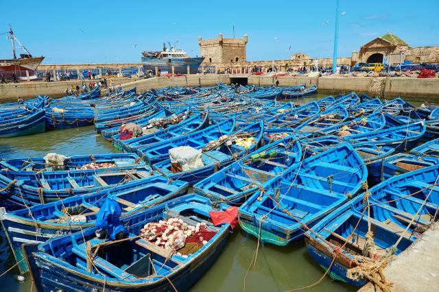 Přístav Essaouira - rybářské lodky - Maroko