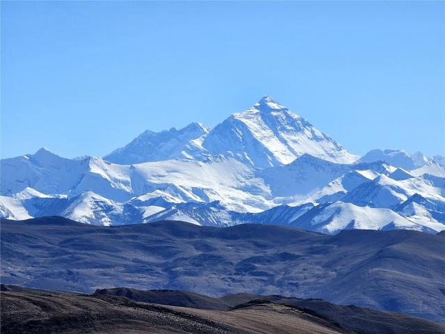 výhled na Lhotse a Mt. Everest
