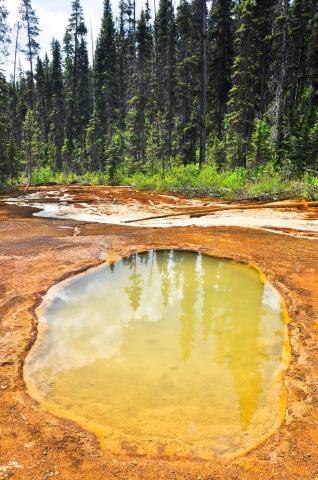 Kanada - stezka Paint Pots, národní park Kootenay