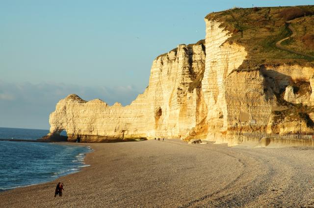 Normandie pláž Etretat