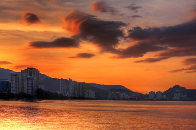 Malajsie - Penang - západ slunce