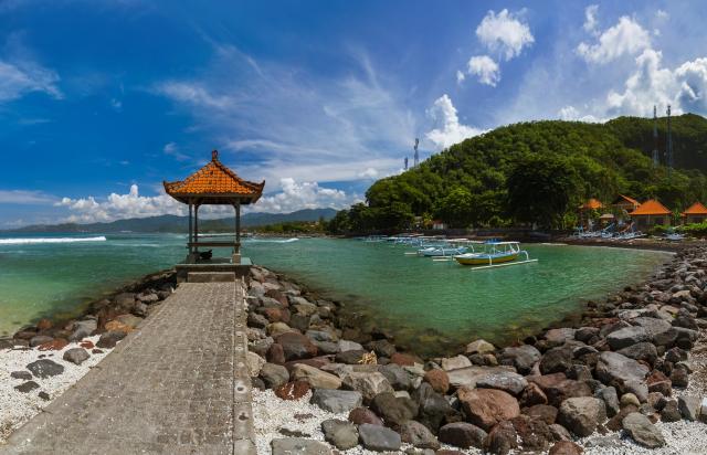 Candidasa Beach - Bali Island Indonesia - nature travel backgro