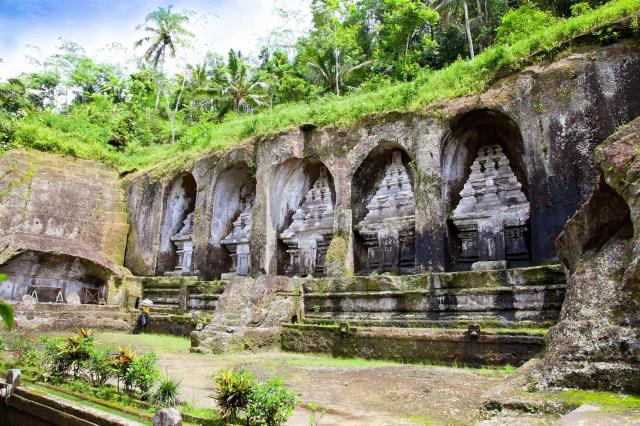 Gunung Kawi Temple and Candi shrines in jungle at Bali, Indones