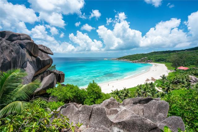 pláž Grand Anse na ostrově La Digue - Seychely
