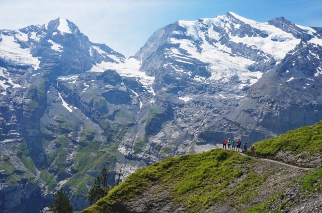ledovcový masiv Oeschinenhorn