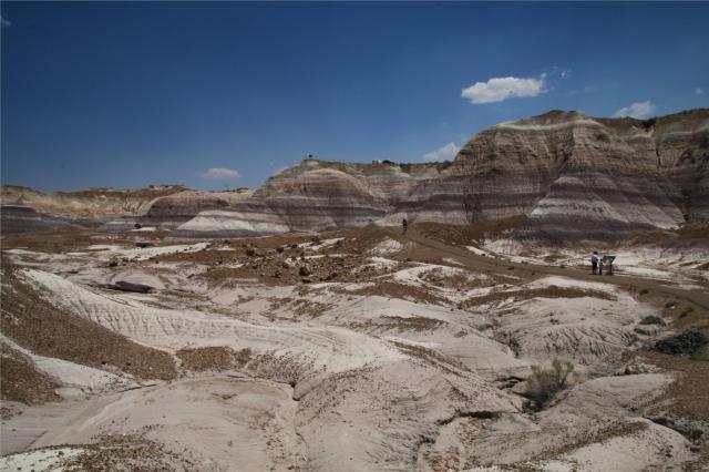 Malovaná poušť Painted Desert v NP Petrified (Arizona)