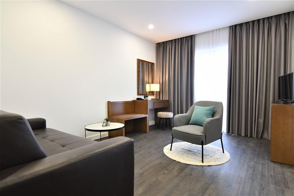 dvoulůžková ložnice a denní místnost - typ Apt. 2+2