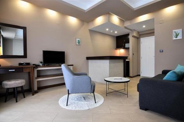dvoulůžková ložnice a denní místnost - typ Apt. 2+2 Superior