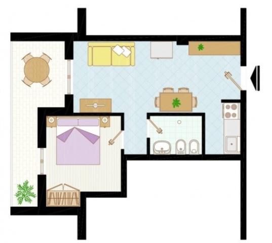 půdorys apartmán B1-4