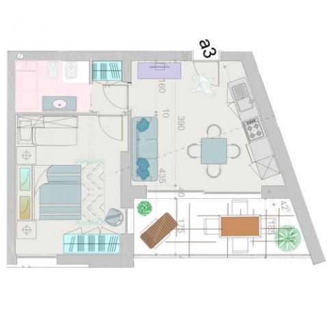 půdorys apartmán B1-5