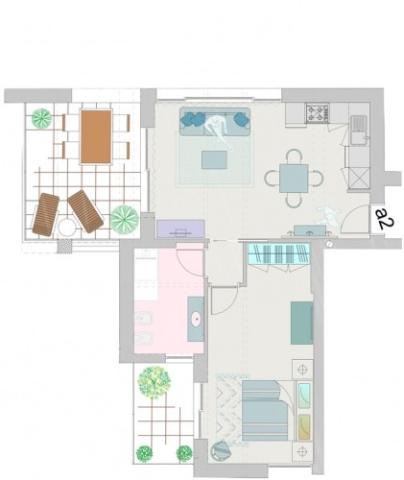 půdorys apartmán B4