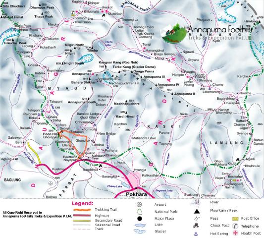 Ghandruk - mapa