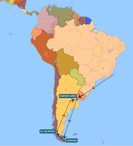 Argentina - plán cesty