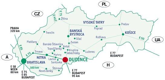 dudince - mapka
