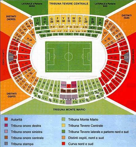 AS ROMA - mapa stadionu