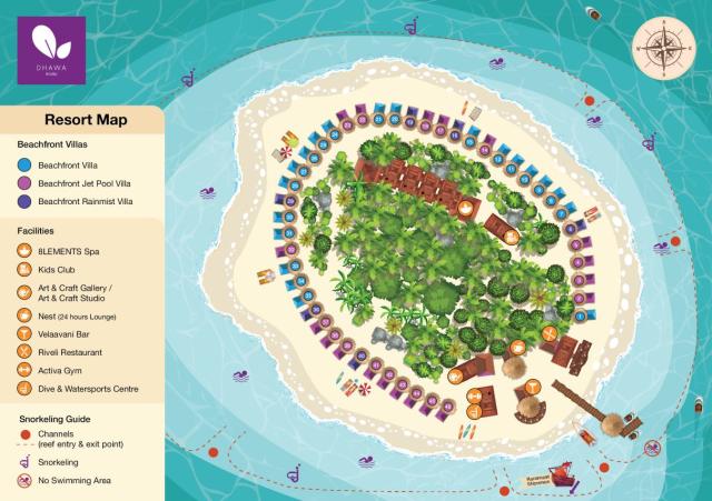 Dhawa Ihuru Resort Map