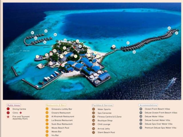 Centara Ras  Fushi map