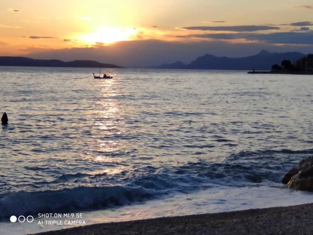 Podgora, západ slunce