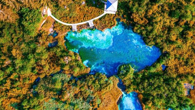 rezervace Zelenci z dronu