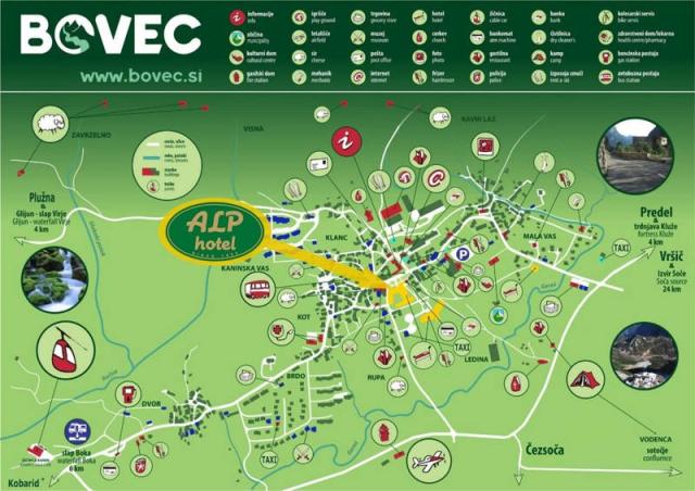 Mapa Bovec.
