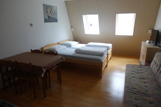 Apartmán 2-lůžková ložnice s rozkládacím gaučem.