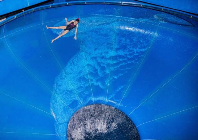 Aquapark tobogán.
